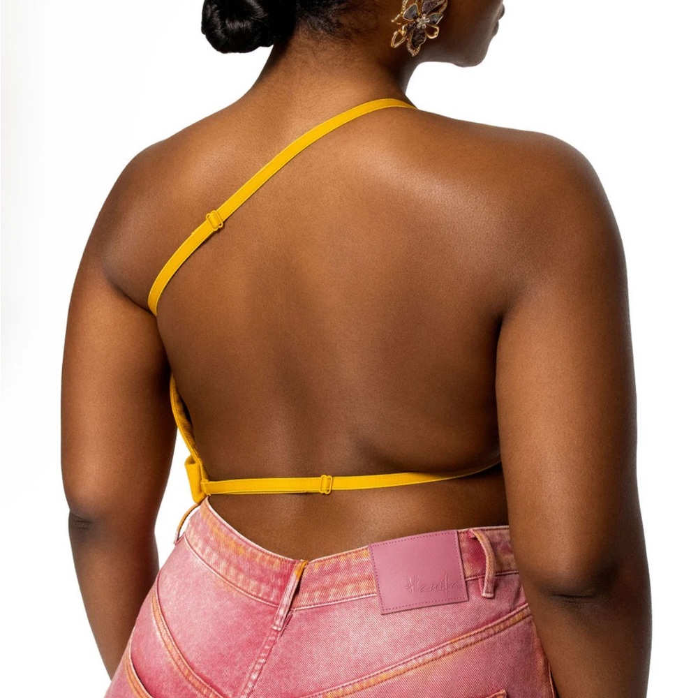 Hanifa Yellow Rozi Petal Top size XL - Picture 9 of 12